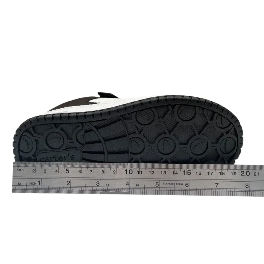 Carters Little Boys Ayngel‎ Classic Style Slip-on Sneakers Size 12 Black White